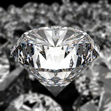 Diamonds on black surface Stock Illustration