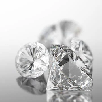 Diamonds on black surface Stock-Illustration