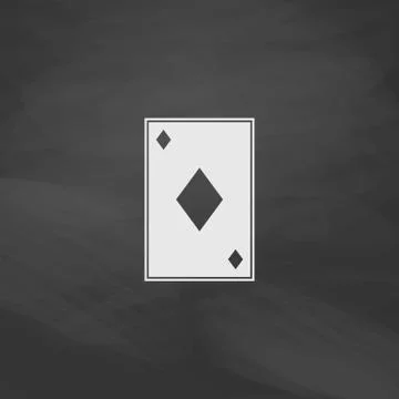 Diamonds card computer symbol Stock Illustration