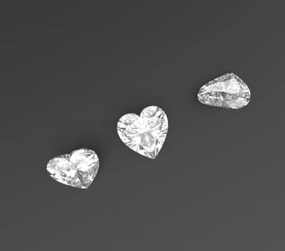 Diamonds on dark background. 3D illustration Stock Illustration