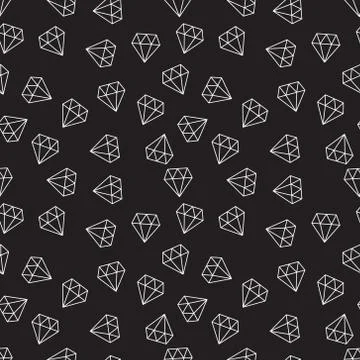 Diamonds dark random seamless vector pattern or texture Stock Illustration
