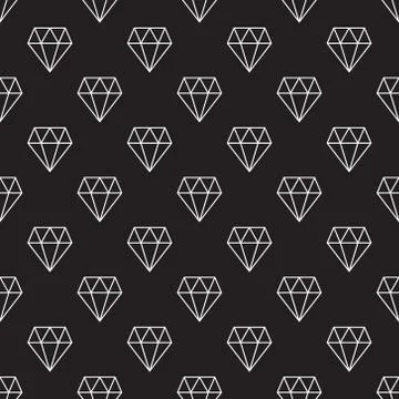 Diamonds dark vector seamless pattern or background Stockillustratie