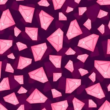 Diamonds of Different Size Seamless Pattern Vector Illustrazione stock