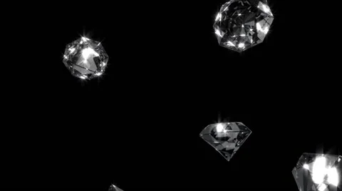 Diamonds fall down and scatter. a flow  of shining stones, slow motion Stock-Footage 47939229