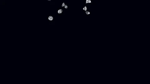 Diamonds Falling Animation 3d 4k 스톡 동영상 123312343