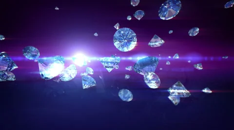 Diamonds falling Video stock 38438361