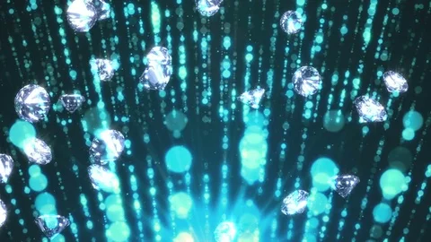 Diamonds Falling Loop Background Full HD 動画素材 74367786