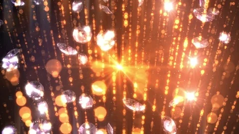 Diamonds Falling Loop Background Full HD Stock Footage 74368280