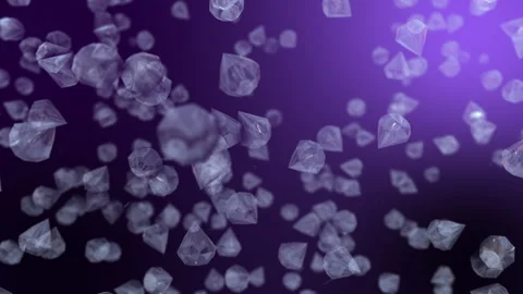 Diamonds Falling in a purple Loop Stock Footage 241577333
