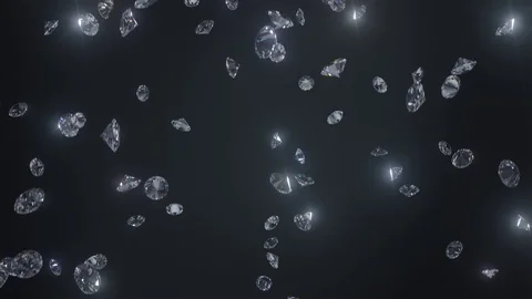 Diamonds falling slowly on and off screen, beautiful background 動画素材 112238472