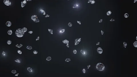 Diamonds falling slowly, beautiful background - Loop 動画素材 111856702