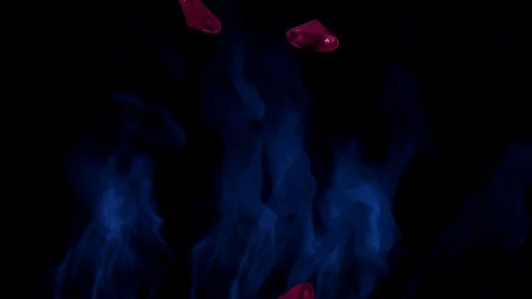 Diamonds on fire Stock Footage 76295123