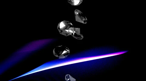 Diamonds flow with slow motion Stock Footage 24695963