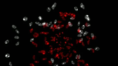 Diamonds flying after Explosion Stock Footage 11657024