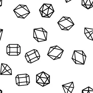 Diamonds, Gems Vector Seamless Pattern Stockillustratie