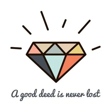 Diamonds hipster Illustrazione stock