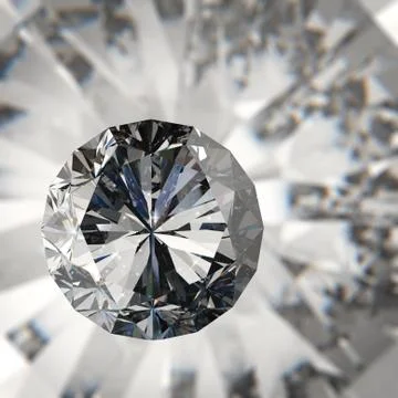 Diamonds isolated on white 3d model Stock Illustration