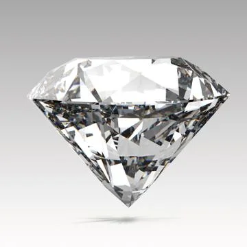 Diamonds isolated on white 3d model Stock-Illustration