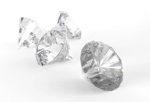 Diamonds isolated on white Ilustración de archivo
