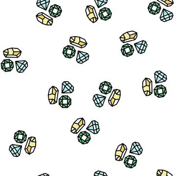 Diamonds mobile game currency vector seamless pattern Illustrazione stock