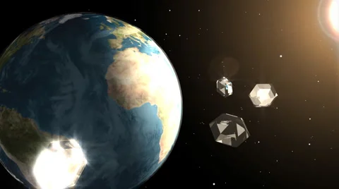 Diamonds in the orbit of the Earth Stock Footage 1892455