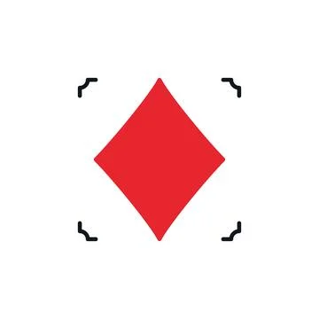 Diamonds Playing Card Suit vector concept simple red solid icon イラスト素材
