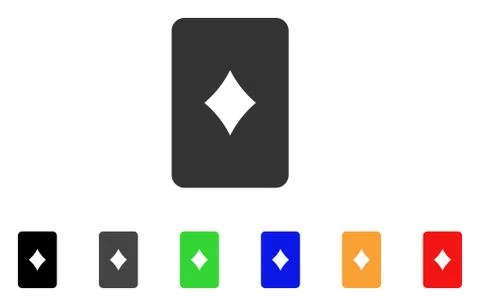 Diamonds Playing Card Vector Icon Stock Illustration