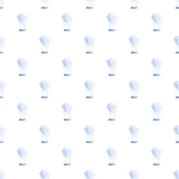 Diamonds projecting blue light from a base in a seamless pattern 스톡 일러스트