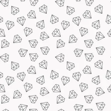 Diamonds random seamless vector pattern or background Stock Illustration