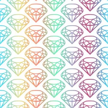 Diamonds repeat pattern with pastels gradient Stock Illustration