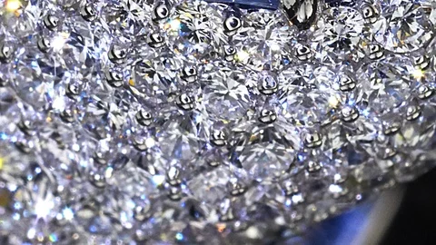 Diamonds ring close up not 3D, it's video shooting only. Stock Footage 85875377