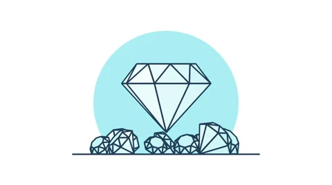 Diamonds rotation 360 degrees Stock Footage 62479864