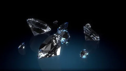 Diamonds rotation seamless looping Stock Footage 72699501