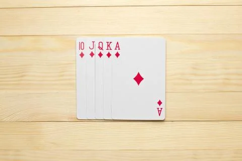 Diamonds Royal Flush Stock Photos