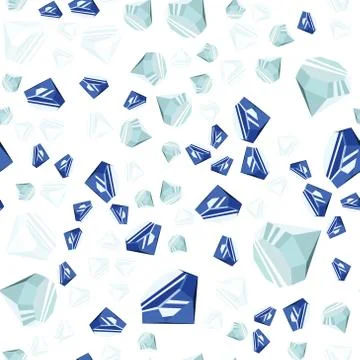 Diamonds seamless pattern Stock Illustration