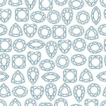 Diamonds seamless pattern Stock Illustration