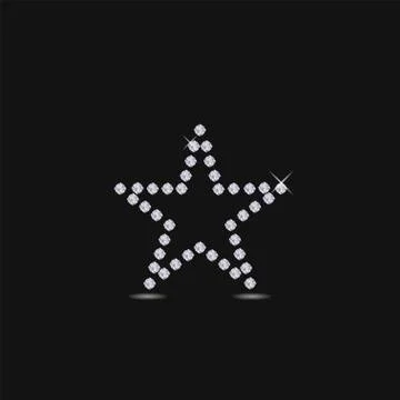 Diamonds star shape Illustrazione stock