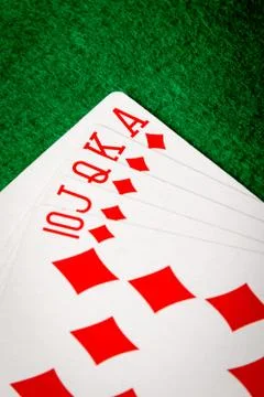 Diamonds straight flush Stock Photos