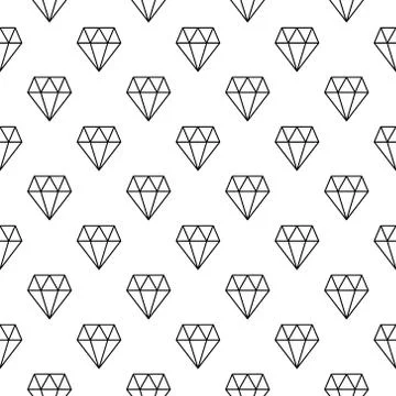 Diamonds vector minimal seamless pattern or background Stock Illustration