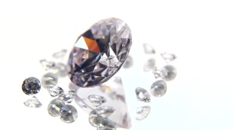 Diamonds on white background 스톡 동영상 49044400