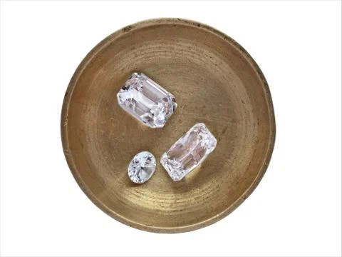 Diamonds in a working tray Stock Photos