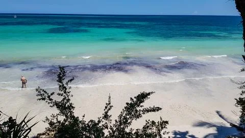 Diani Beach view from Hotel Stock Photos