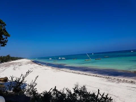 Diani Beach view from Hotel Stock Photos
