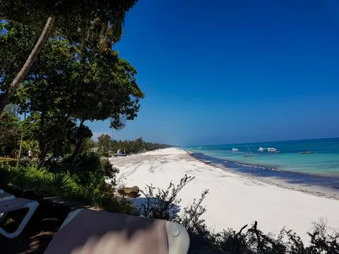 Diani Beach view from Hotel Stock Photos