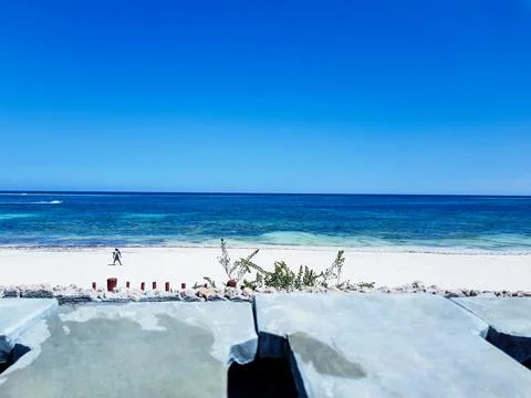 Diani Beach view from Hotel Stock Photos