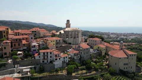 Diano castello Imperia Video stock 343154434
