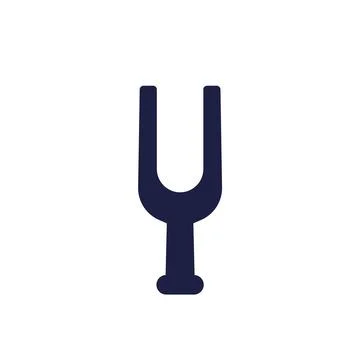 Diapason, tuning fork icon on white Stock Illustration