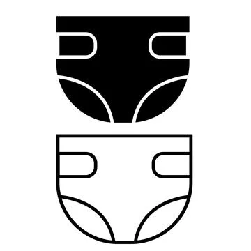 Diaper icon on white background. baby diaper sign. nappy symbol. flat style. Stock Illustration