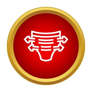 Diaper nappy stretch and absorption icon on button Stock-Illustration