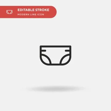 Diaper Simple vector icon. Illustration symbol design template for web mobile Stock Illustration